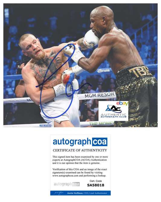 CONOR MCGREGOR AUTOGRAPH SIGNED 8x10 PHOTO MMA FIGHTER UFC CHAMPION ACOA