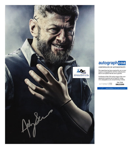 ANDY SERKIS AUTOGRAPH SIGNED 11X17 PHOTO BLACK PANTHER MARVEL ACOA