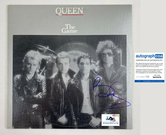 BRIAN MAY AUTOGRAPH SIGNED QUEEN THE GAME VINYL ALBUM LP ACOA