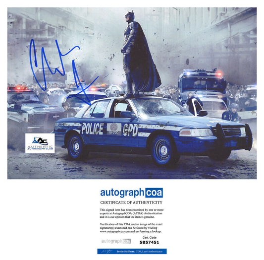 CHRISTIAN BALE AUTOGRAPH SIGNED 12x18 PHOTO BATMAN THE DARK KNIGHT ACOA