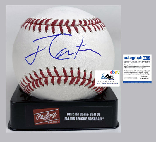 FORMER US PRESIDENT JIMMY CARTER AUTOGRAPH SIGNED ROMLB BASEBALL ACOA