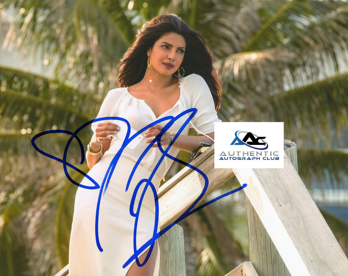 PRIYANKA CHOPRA AUTOGRAPH SIGNED 8x10 PHOTO BAYWATCH COA