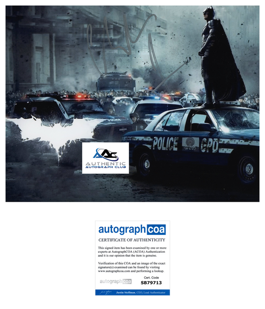 CHRISTIAN BALE AUTOGRAPH SIGNED 8x10 PHOTO BATMAN DARK KNIGHT ACOA