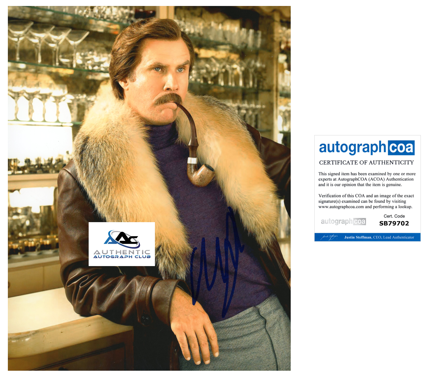 WILL FERRELL AUTOGRAPH SIGNED 8x10 PHOTO ELF ANCHORMAN ACOA