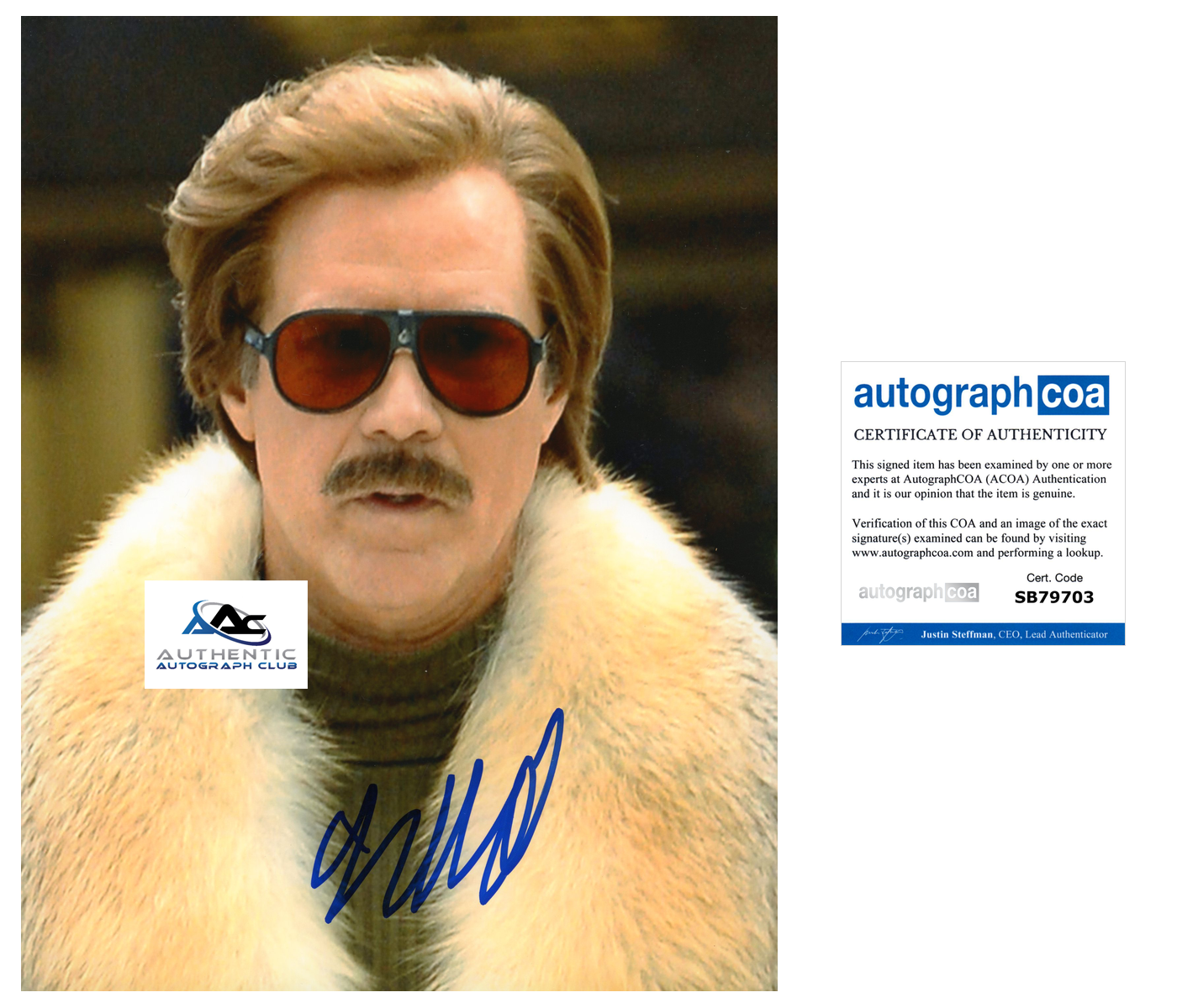 WILL FERRELL AUTOGRAPH SIGNED 8x10 PHOTO ELF ANCHORMAN ACOA