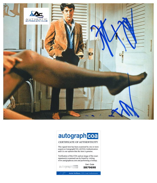 DUSTIN HOFFMAN AUTOGRAPH SIGNED 8X10 PHOTO THE GRADUATE ACOA