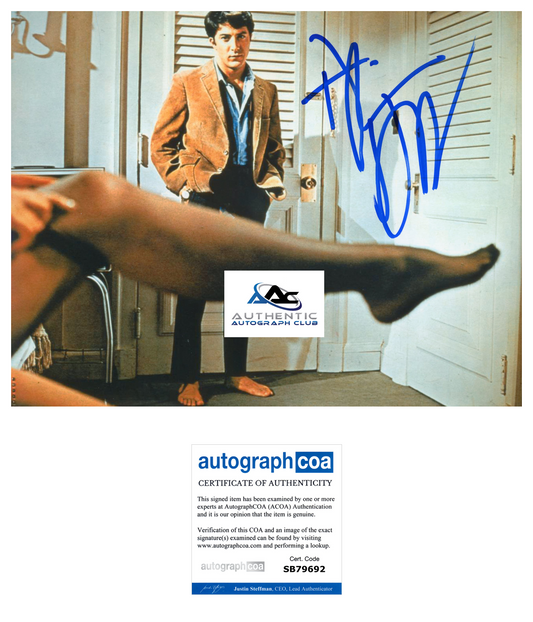 DUSTIN HOFFMAN AUTOGRAPH SIGNED 8X10 PHOTO THE GRADUATE ACOA