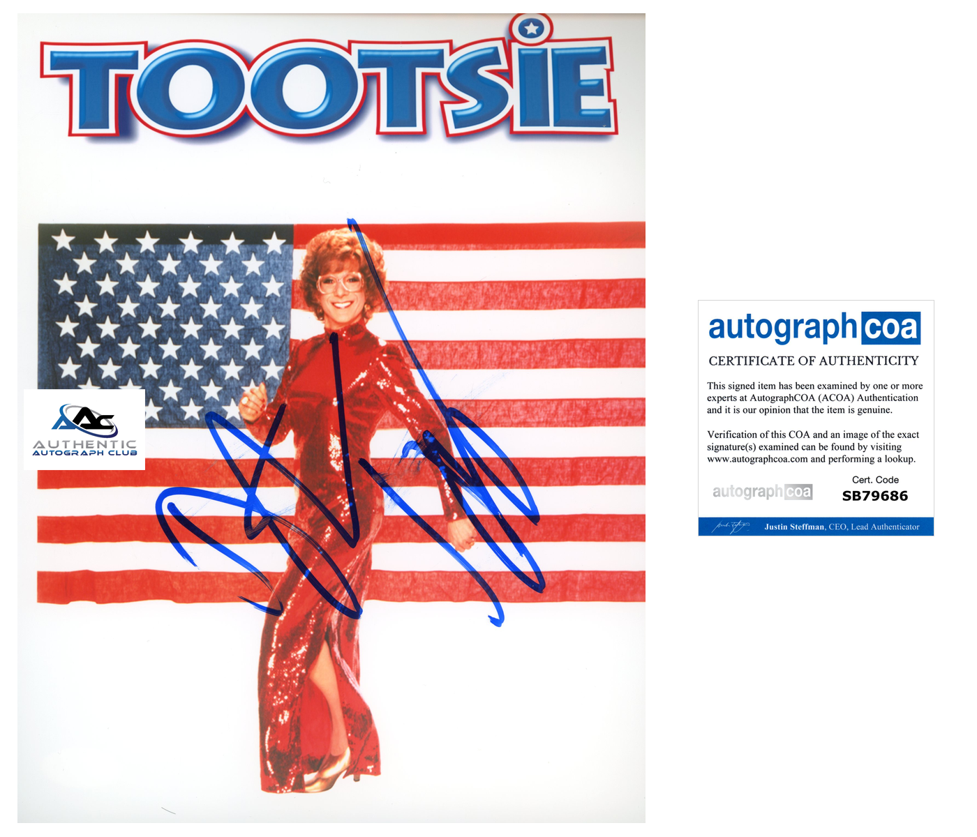 DUSTIN HOFFMAN AUTOGRAPH SIGNED 8X10 PHOTO TOOTSIE ACOA