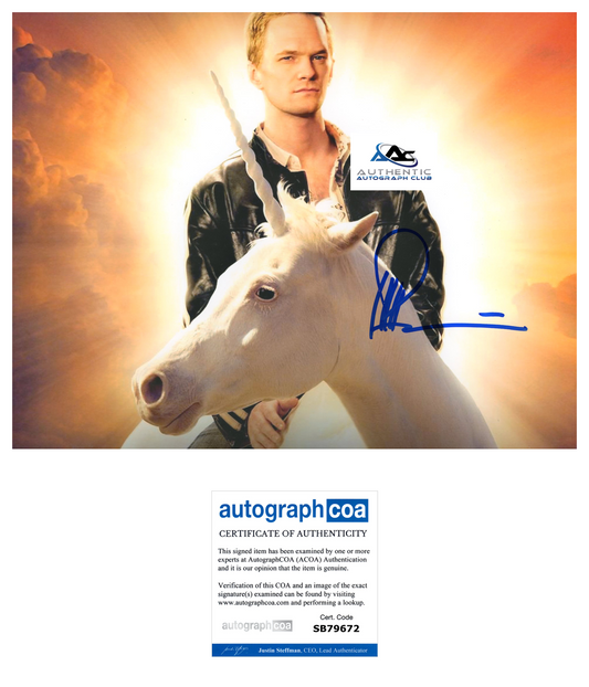 NEIL PATRICK HARRIS AUTOGRAPH SIGNED 8X10 PHOTO ACOA