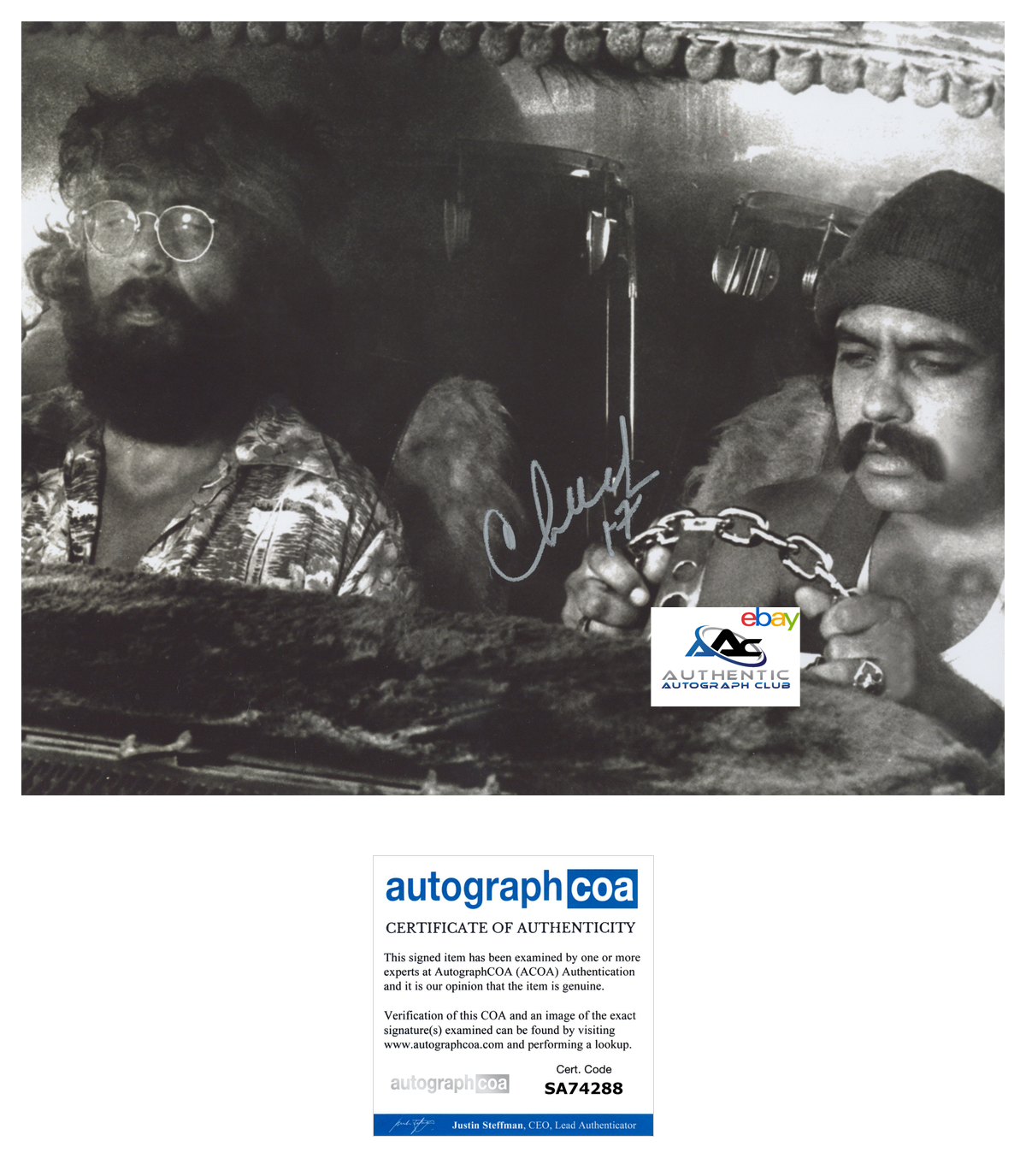 CHEECH MARIN AUTOGRAPH SIGNED 11x14 PHOTO ACOA