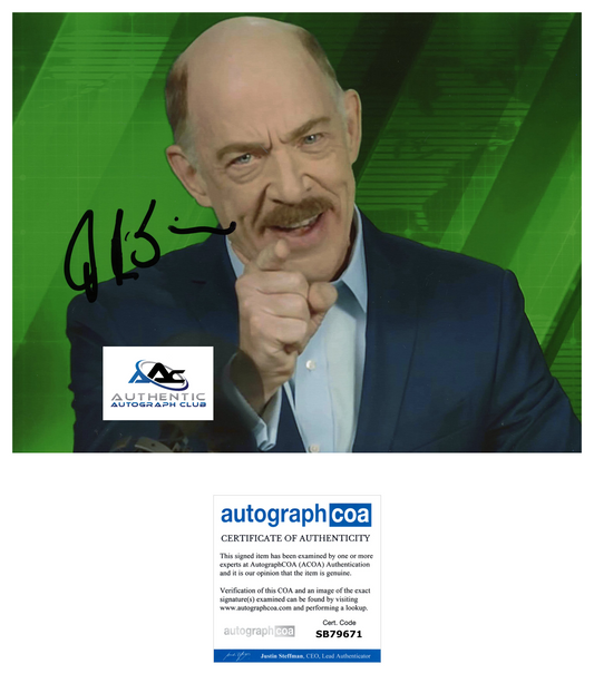 J.K. JK SIMMONS AUTOGRAPH SIGNED 8X10 PHOTO SPIDERMAN ACOA