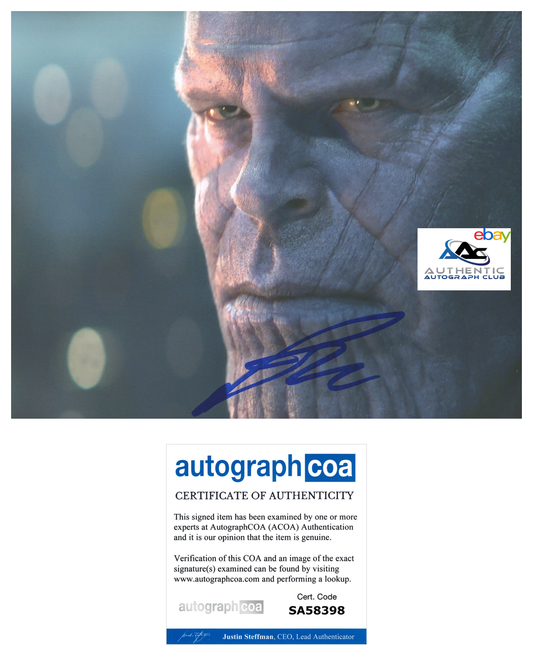 JOSH BROLIN AUTOGRAPH SIGNED 8X10 PHOTO THANOS AVENGERS MARVEL ACOA