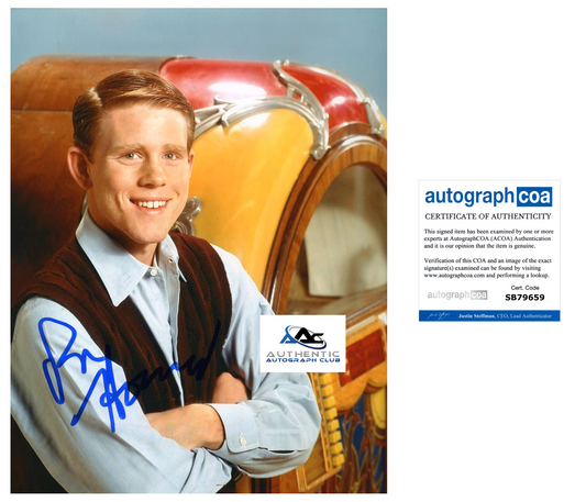 RON HOWARD AUTOGRAPH SIGNED 8X10 PHOTO HAPPY DAYS ACOA