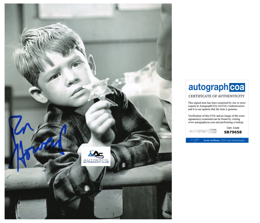 RON HOWARD AUTOGRAPH SIGNED 8X10 PHOTO HAPPY DAY ACOA