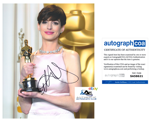 ANNE HATHAWAY AUTOGRAPH SIGNED 8X10 PHOTO OSCAR ACADEMY AWARD WINNER ACOA