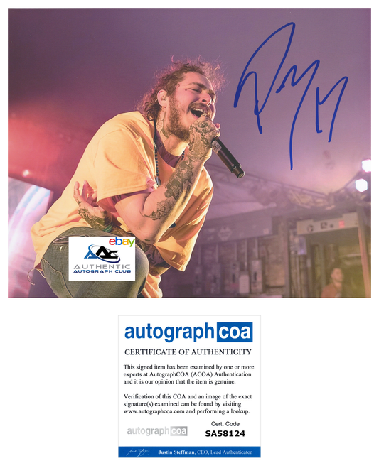 POST MALONE AUTOGRAPH SIGNED 8x10 PHOTO RAPPER SINGER ACOA