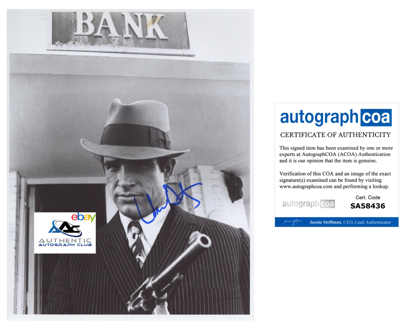 WARREN BEATTY AUTOGRAPH SIGNED 8x10 PHOTO BONNIE AND CLYDE ACOA