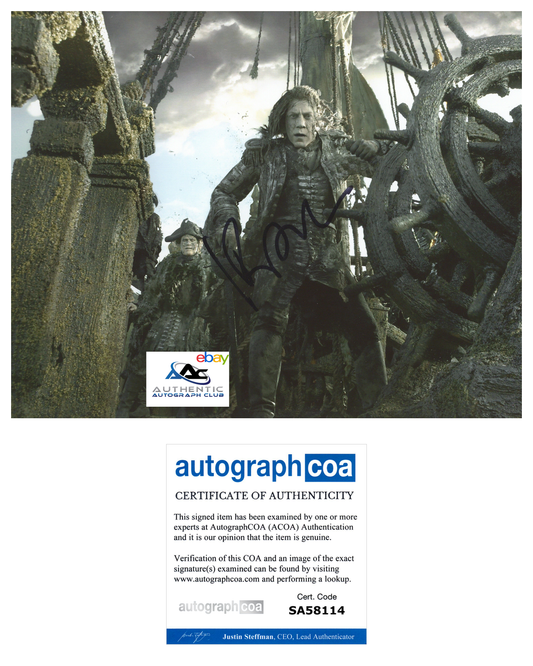 JAVIER BARDEM AUTOGRAPH SIGNED 8x10 PHOTO PIRATES OF THE CARIBBEAN ACOA