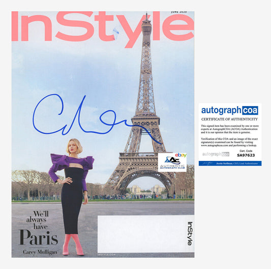 CAREY MULLIGAN AUTOGRAPH SIGNED INSTYLE MAGAZINE ACOA COA