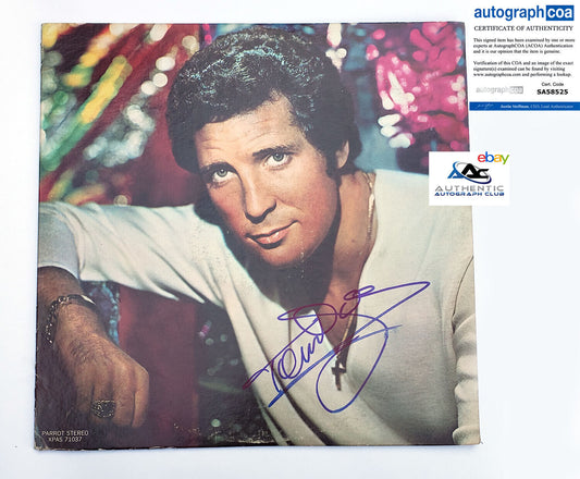 TOM JONES AUTOGRAPH SIGNED TOM ALBUM VINLY LP RECORD ACOA