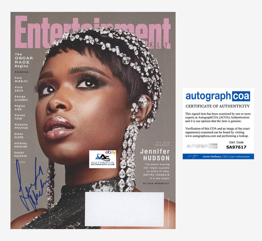 JENNIFER HUDSON AUTOGRAPH SIGNED ENTERTAINMENT WEEKLY MAGAZINE ACOA COA