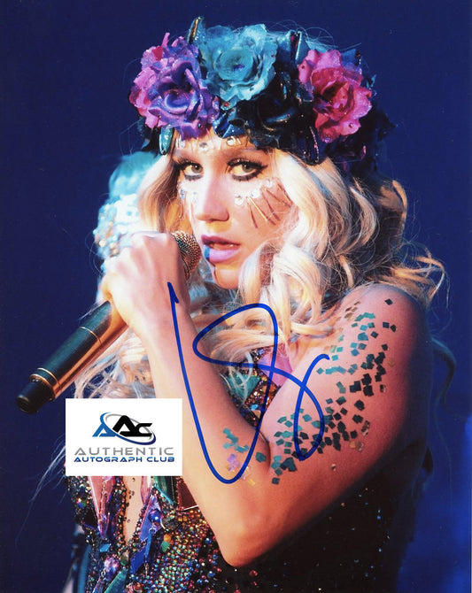 KESHA AUTOGRAPH SIGNED 8x10 PHOTO COA