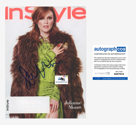 JULIANNE MOORE AUTOGRAPH SIGNED INSTYLE MAGAZINE ACOA COA