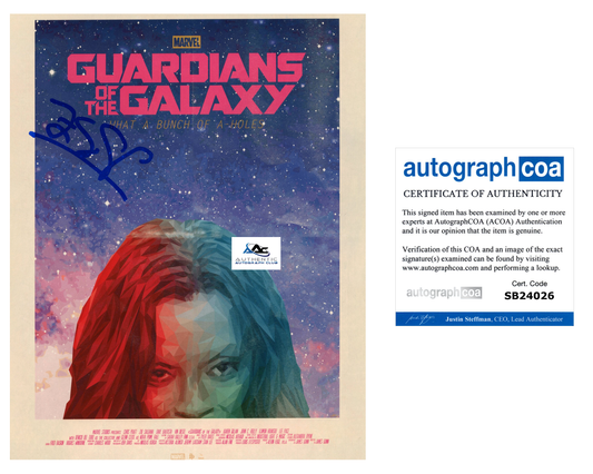 ZOE SALDANA AUTOGRAPH SIGNED 8x10 PHOTO GAMORA GUARDIANS OF THE GALAXY ACOA