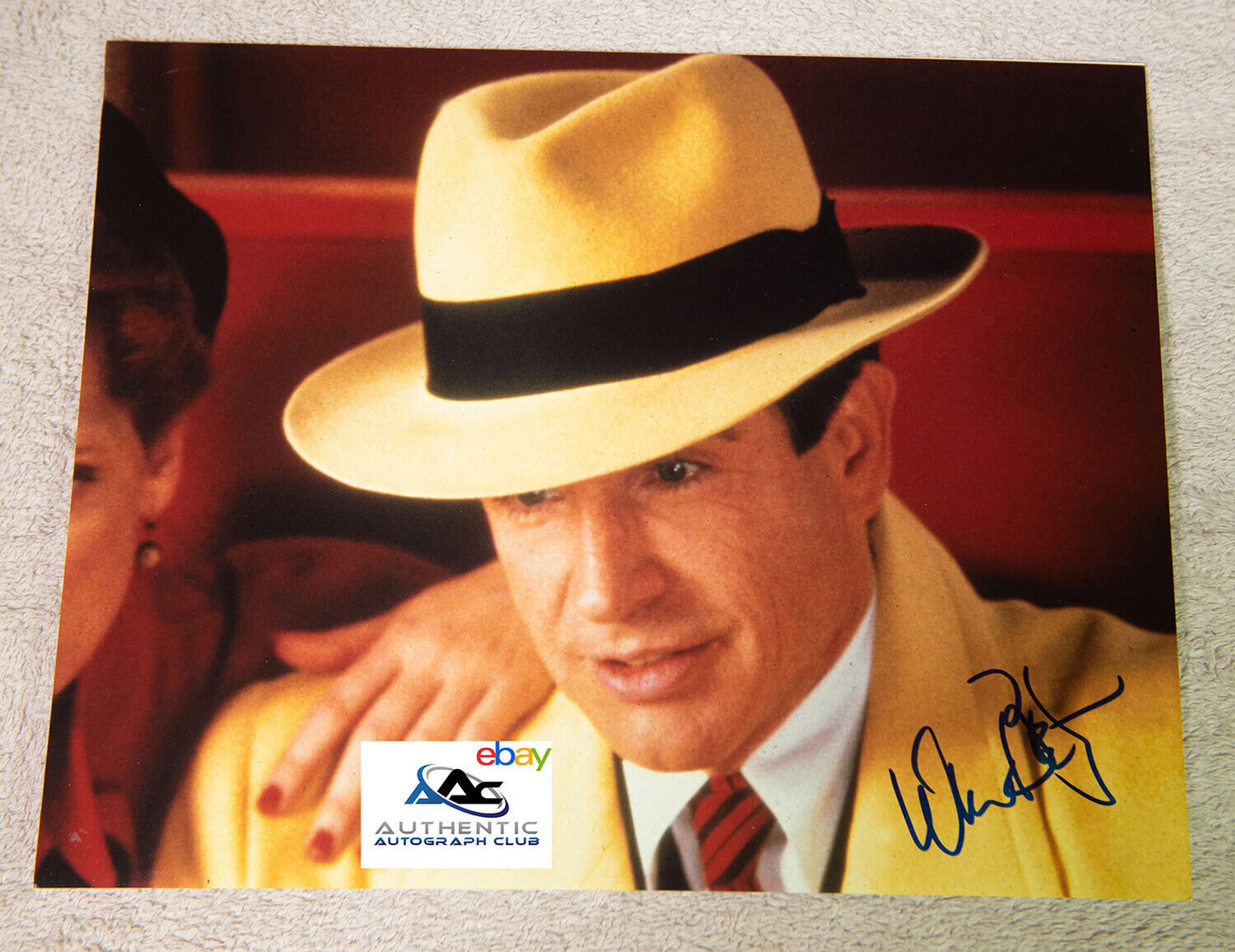 WARREN BEATTY AUTOGRAPH SIGNED 11x14 PHOTO DICK TRACY COA