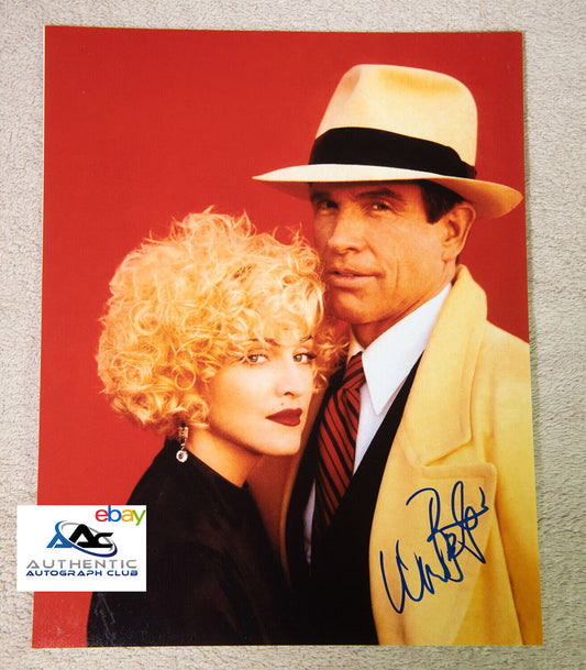 WARREN BEATTY AUTOGRAPH SIGNED 11x14 PHOTO DICK TRACY COA