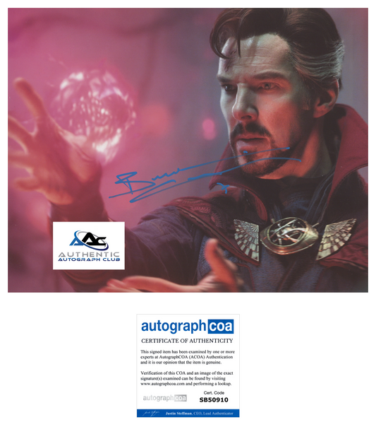 BENEDICT CUMBERBATCH AUTOGRAPH SIGNED 11x14 PHOTO DR DOCTOR STRANGE MARVEL ACOA