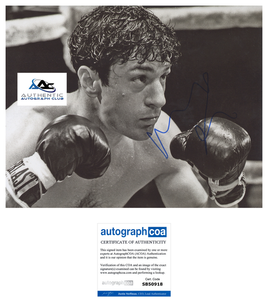 ROBERT DENIRO AUTOGRAPH SIGNED 11x14 PHOTO RAGING BULL ACOA