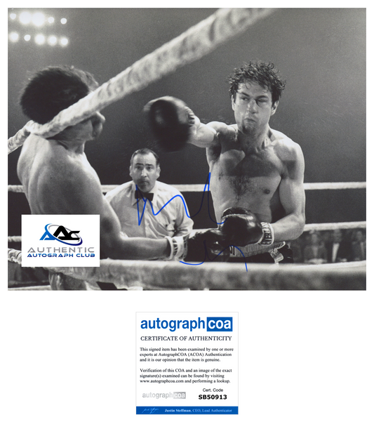 ROBERT DENIRO AUTOGRAPH SIGNED 11x14 PHOTO RAGING BULL ACOA