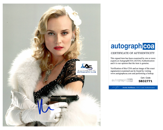 DIANE KRUGER AUTOGRAPH SIGNED 8X10 PHOTO INGLORIOUS BASTERDS ACOA