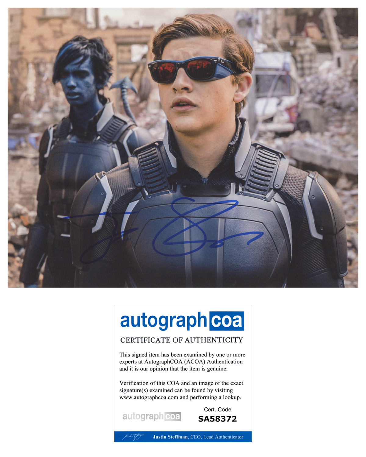 TYE SHERIDAN AUTOGRAPH SIGNED 8x10 PHOTO X-MEN APOCALYPSE CYCLOPS ACOA