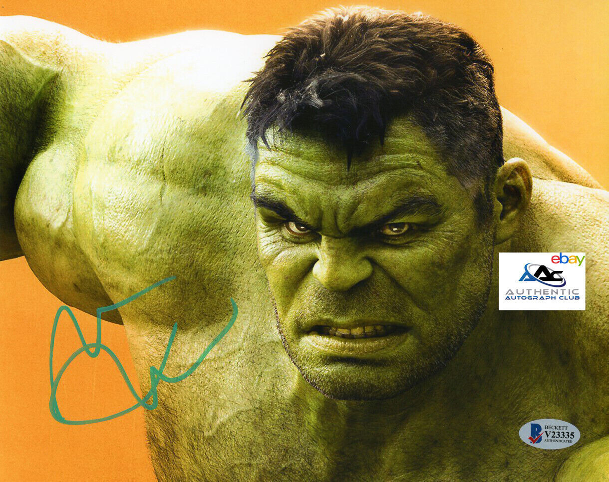 MARK RUFFALO AUTOGRAPH SIGNED 8x10 PHOTO INFINITY WAR HULK AVENGERS BECKETT