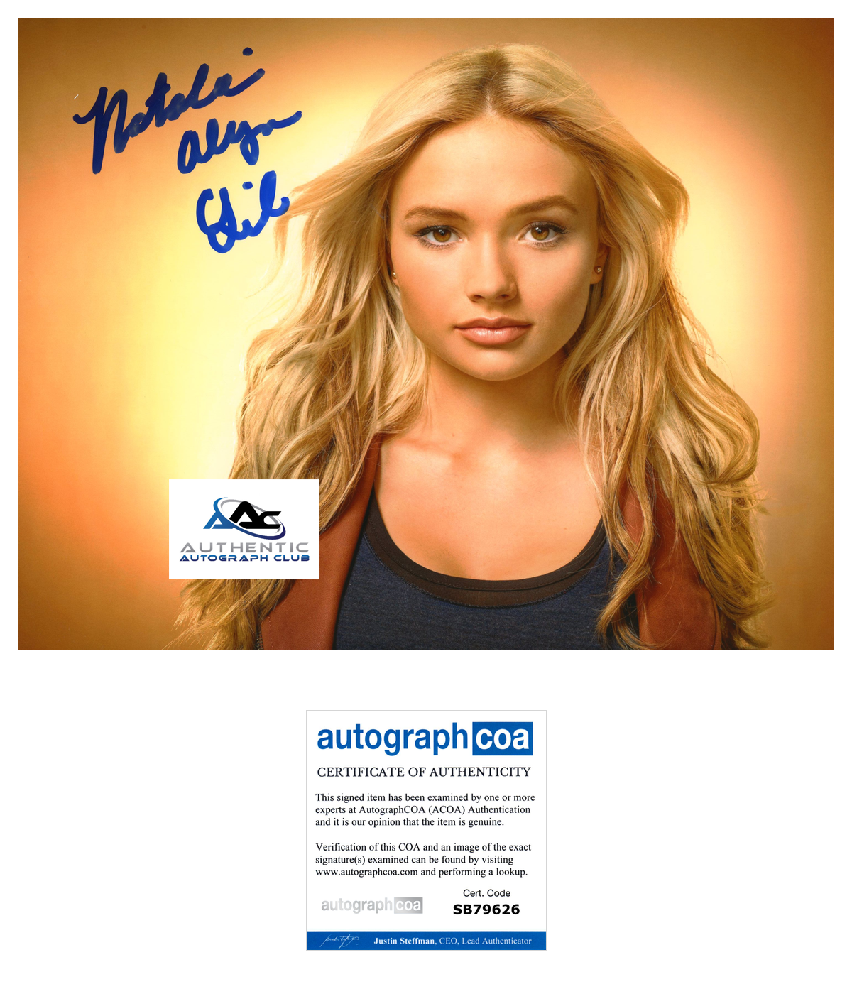 NATALIE ALYN LIND AUTOGRAPH SIGNED 8X10 PHOTO ACOA