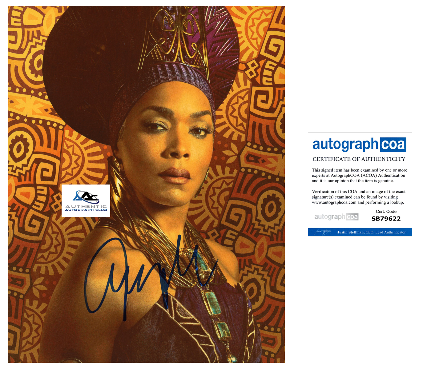 ANGELA BASSETT AUTOGRAPH SIGNED 8X10 PHOTO BLACK PANTHER ACOA