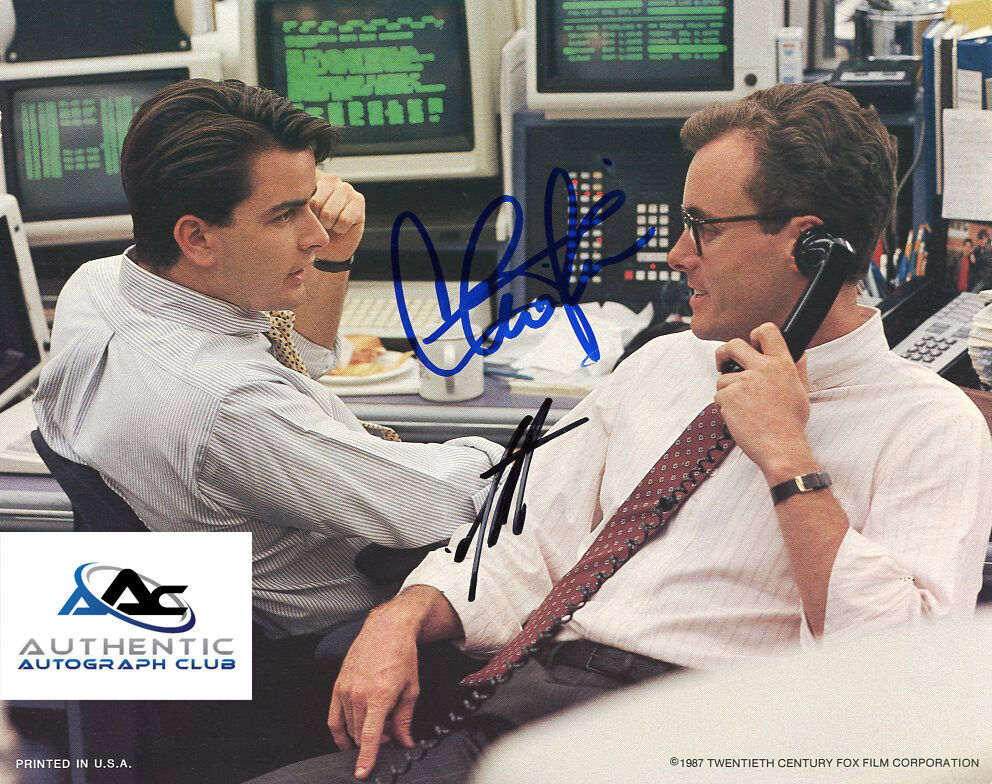 CHARLIE SHEEN JOHN C. MCGINLEY AUTOGRAPH SIGNED 8x10 PHOTO LOBBY CARD WALL COA