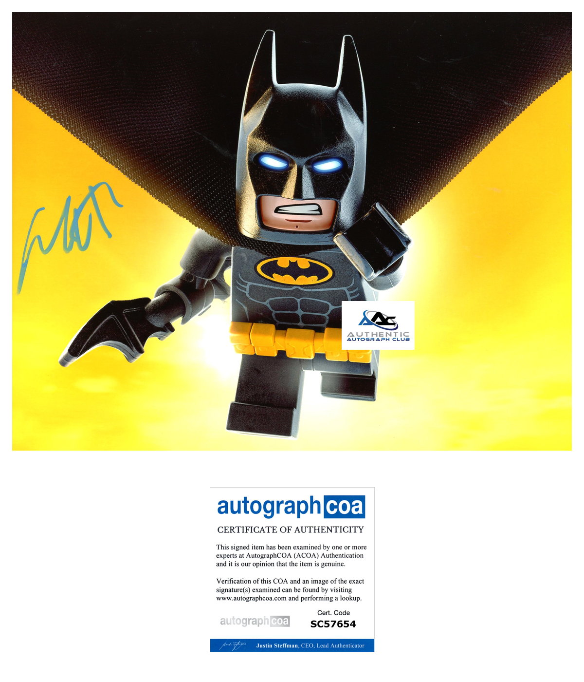 WILL ARNETT AUTOGRAPH SIGNED 8x10 PHOTO BATMAN LEGO ACOA