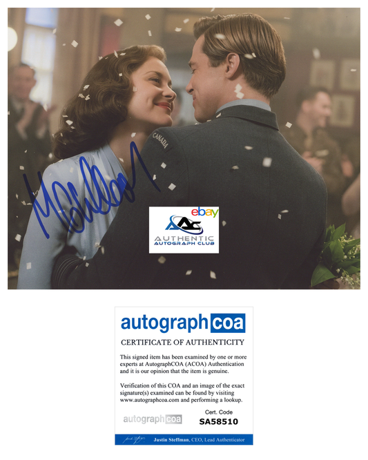 MARION COTILLARD AUTOGRAPH SIGNED 8x10 PHOTO ALLIED ACOA