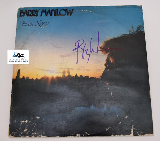 BARRY MANILOW AUTOGRAPH SIGNED EVEN NOW ALBUM VINYL LP COA