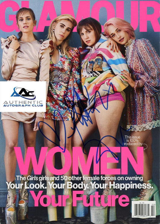 ALISON WILLIAMS AND ZOSIA MAMET AUTOGRAPH SIGNED GLAMOUR MAGAZINE COA