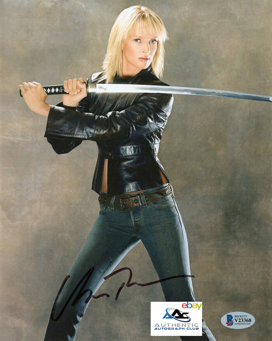 UMA THURMAN AUTOGRAPH SIGNED 8x10 PHOTO PULP FICTION KILL BILL BECKETT