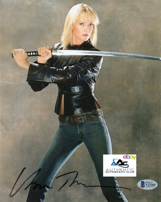 UMA THURMAN AUTOGRAPH SIGNED 8x10 PHOTO PULP FICTION KILL BILL BECKETT