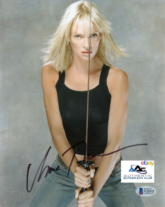 UMA THURMAN AUTOGRAPH SIGNED 8x10 PHOTO PULP FICTION KILL BILL BECKETT