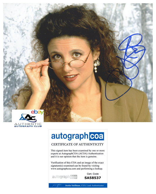 JULIA LOUIS DREYFUS AUTOGRAPH SIGNED 8X10 PHOTO SEINFELD ELAINE ACOA