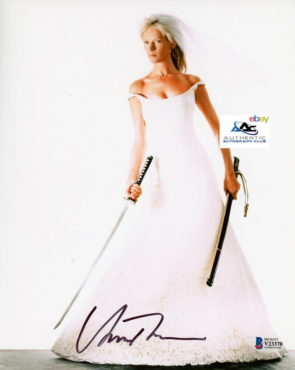 UMA THURMAN AUTOGRAPH SIGNED 8x10 PHOTO PULP FICTION KILL BILL BECKETT