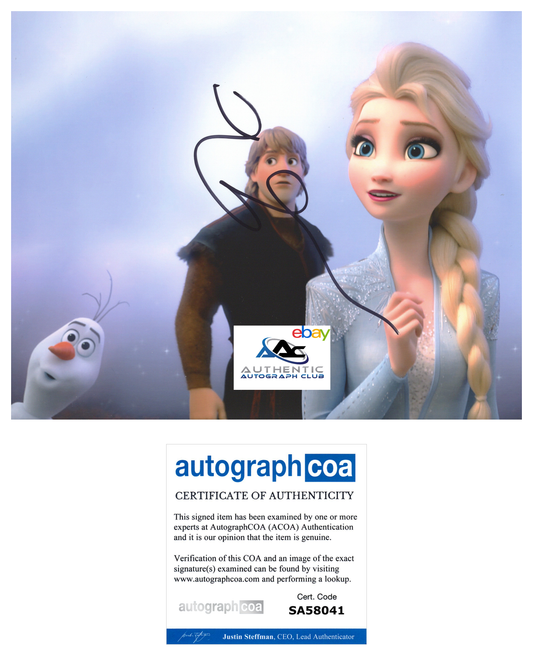 IDINA MENZEL AUTOGRAPH SIGNED 8X10 PHOTO QUEEN ELSA FROZEN 2 ACOA