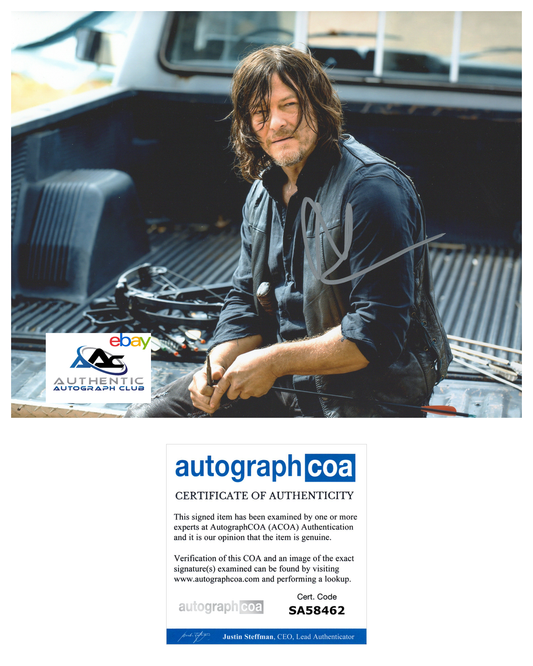 NORMAN REEDUS WALKING DEAD DARYL DIXON AUTOGRAPH SIGNED 8X10 PHOTO ACOA